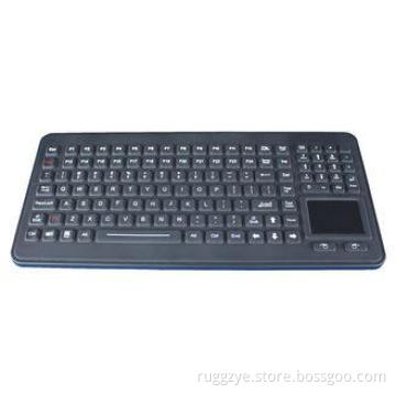 120 Key panel mounting silicone compact keyboard with touch